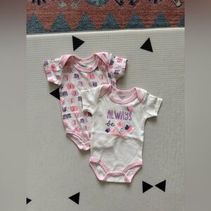 Mon Cheri|Baby girl bundle of two bodysuit onesies,butterfly print, 🦋Be Kind•••